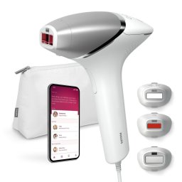 Depiladora Philips Lumea IPL Serie 8000 SenseIQ 450000 Disparos Plata Blanco