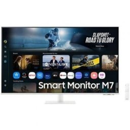 Monitor Samsung M7 S32FM701UU 32" UltraHD 4K 60Hz VA Plano Smart TV Alexa HDR10 Blanco