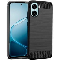 Funda para móvil Cool Carcasa COOL Carbón Negro Silicona Flexible Ligera para Oppo A6x / A6x 5G