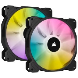 Corsair iCUE SP140 RGB ELITE Performance 140mm PWM Dual Fan Kit iCUE Lighting Node CORE