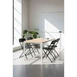 RegalosMiguel Pack 4 Sillas Plegables Dona para jardín - Negro