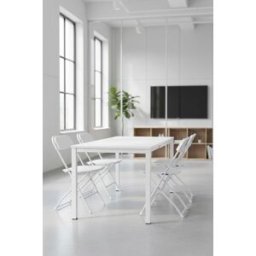 RegalosMiguel Pack 4 Sillas Plegables Dona para jardín - Blanco