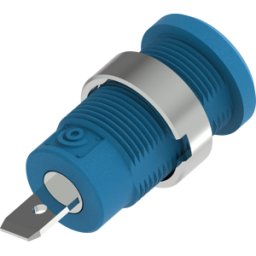 ELECTRO PJP PJP 3274-C-BL - Conector hembra tipo banana de seguridad, 4 mm, conector plano,