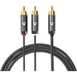 NEDIS N CATB24000GY30 - Deze hoogwaardige Profigold audio RCA naar 2x RCA kabel is de id