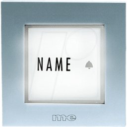 M-E ME KTB-1 S - Pulsador de timbre sobre revoque, 1 fila, plateado