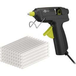GOOBAY 77825 - Pistola de pegamento caliente, 20 W, avanzado, Ø 7 mm, incl. 50
