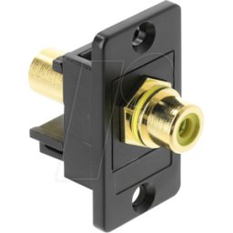 DELOCK 91113 - Panel Mount RCA female RCA gold plated female yellow / black