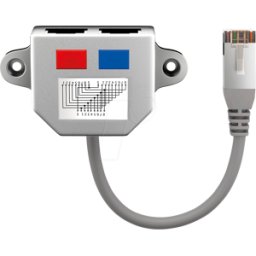 GOOBAY 68911 - Doppler de puerto RJ45, 2 conectores hembra, 1 conector macho