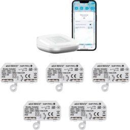 HOMEMATIC IP HMIP HAP2-FROLL5 - 1x Access Point 2 blanco + 5x accionador de persiana - empotrado