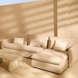El Corte Inglés Sofá de jardín de 3 plazas con tejido impermeable Miami . Beige