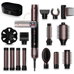 Cecotec Moldeador AirGlam 14 en 1 Flex con función flex y pantalla digital. Rose
