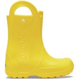 Crocs Botas de agua de niños Handle It Rain Boot K . (28) Amarillo