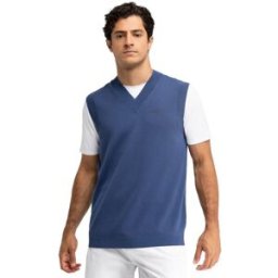 Siroko Chaleco punto tenis cuello de pico hombre Serve Blue . (XS) Azul
