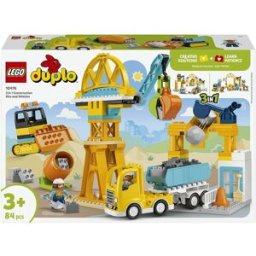 Lego Juego de construcción Obra y Vehículos de Construcción “3 en 1” DUPLO Town - 10476.