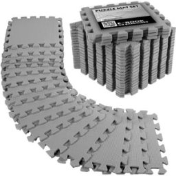 Unycos Esterilla de fitness puzzle protector de suelo de gimnasio . (28 piezas) Gris