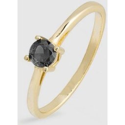 Luxenter Anillo áfrica moda de plata de ley 925 con acabado en oro amarillo de 18 quilates con circonita onix. (16) Oro / Plata