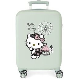 Personajes Maleta de cabina Hello Kitty fair Rígida con capacidad de 28L. Verde menta