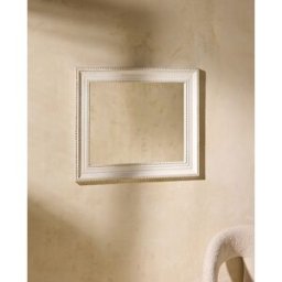 El Corte Inglés Espejo de pared de madera de samba Nantes . (56 x 66 cm) Blanco