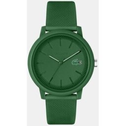 Lacoste Reloj de hombre 12.12 2011170 de silicona blanco. Verde