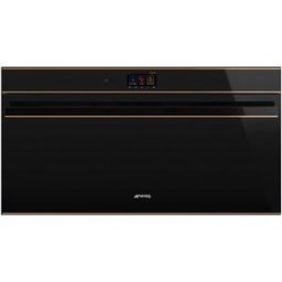 SMEG Horno compacto multifunción pirolítico - SFPR9604TNR. Negro / Cobre