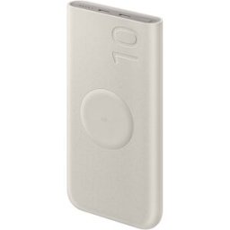 Samsung Batería externa 10.000 mAh con carga inalámbrica. Beige