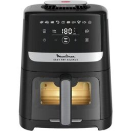 Moulinex Freidora de Aire Easy Fry Silence EZ556, Ventana de Visualización, 5L. Negro