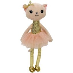 Mi Bosque Encantado Peluche Gatita Sofia Navidad Dorada .