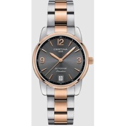 Certina Reloj de mujer DS Podium Lady de acero bicolor. Gris