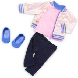 Our Generation Ropa de muñeca Outfit Edgy con chaqueta y leggings .
