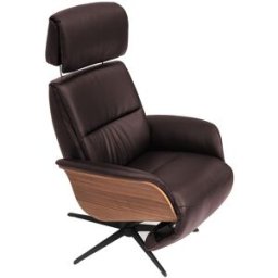 El Corte Inglés Sillón relax eléctrico de piel semi anilina Ford . Marrón oscuro