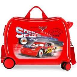Disney Maleta de cabina Speed Trails Cars rígida con capacidad de 34L. Rojo