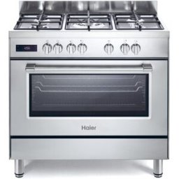 HAIER Cocina compacta de 90 cm, 5 quemadores, horno eléctrico - HGM95TC1X. Inox