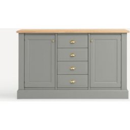 El Corte Inglés Aparador con 2 puertas y 4 cajones Limoux . (149 x 40 x 92 cm) Gris