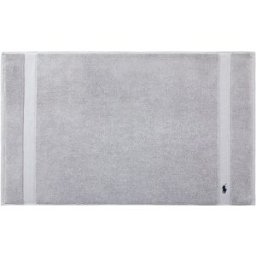 Ralph Lauren Home Alfombra de baño algodón Polo Player 24 . (55 x 90 cm) Gris claro