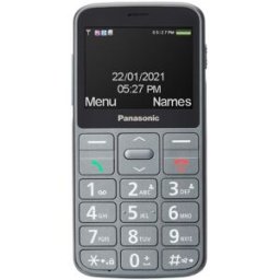 Panasonic Teléfono móvil senior KX-TU160 gris de fácil uso. Gris oscuro