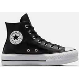 Converse Zapatillas casual de mujer Chuck Taylor All Star Lift Clean Platform Alta Piel . (35) Negro