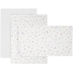 Cambrass Juego de 3 piezas sábana + bajera + funda almohada para cuna de 60x120 cm princess. Rosa claro niño