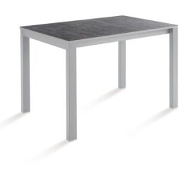 El Corte Inglés Mesa extensible con superficie compacta Ada. (70 x 110 cm) Aluminio / Carbono