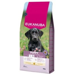 Eukanuba Pienso para perros cachorros grandes pollo fresco 15 kg. (15 Kg)