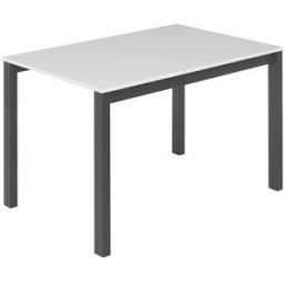 El Corte Inglés Mesa extensible con superficie laminada Ginger. (100 cm) Blanco / Antracita