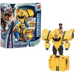 Hasbro Figura Figuras Transformers Earthspark Cambiador De Giro Bumblebee Y Mo Malto.