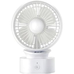 El Corte Inglés Mini ventilador de mesa Mini888 batería recargable y USB. Blanco