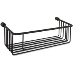 Beltrán Jabonera de rejilla rectangular profunda para atornillar . (30 cm) Negro