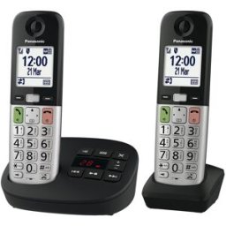 Panasonic Teléfono DECT inalámbrico KX-TGU432EXB Duo. Negro / Plata