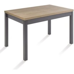 El Corte Inglés Mesa extensible con superficie laminada Menta. (70 x 110 x 76 cm) Grafito / Roble hera