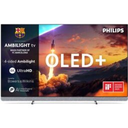 Philips TV OLED 139 cm (55') Ambilight 55OLED910/12 UHD 4K, Dolby Vision y Dolby Atmos, Google TV, Smart TV. Gris