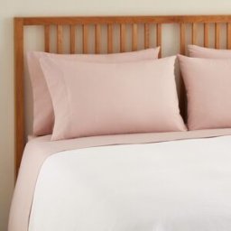 El Corte Inglés Sábana encimera Polialgodón Percal 180 hilos . (Cama 135 cm) Rosa