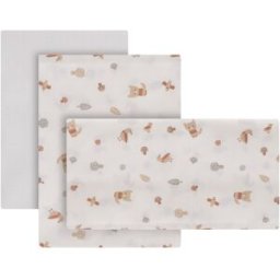 Cambrass Juego de 3 piezas sábana + bajera + funda almohada para cuna de 60x120 cm Luxury. Piedra Natural niño