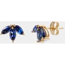 El Corte Inglés Pendientes de oro con zafiro. Azul