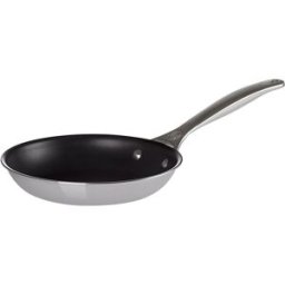 Le Creuset Sartén baja de acero inoxidable Classic . (Sartén de 24 cm) Gris